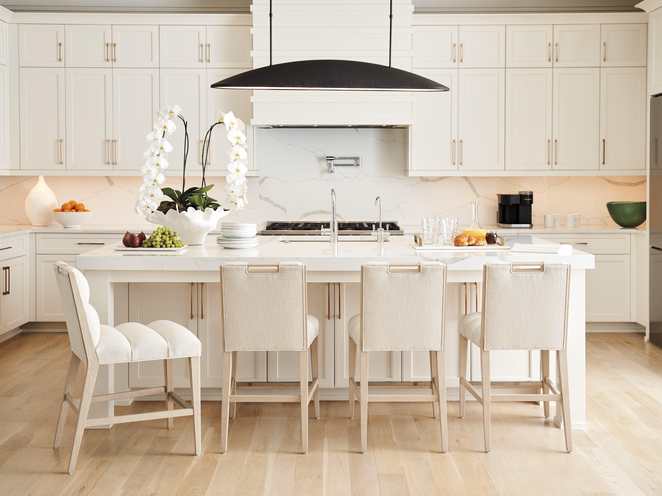 Sunset Key Greer Channeled Upholstered Counter Stool - Frankwebs