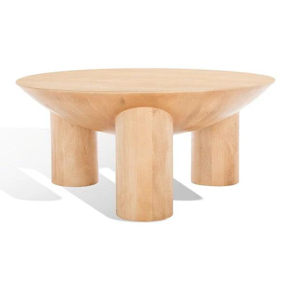 CALHOUN ROUND WOOD COFFEE TABLE - Frankwebs