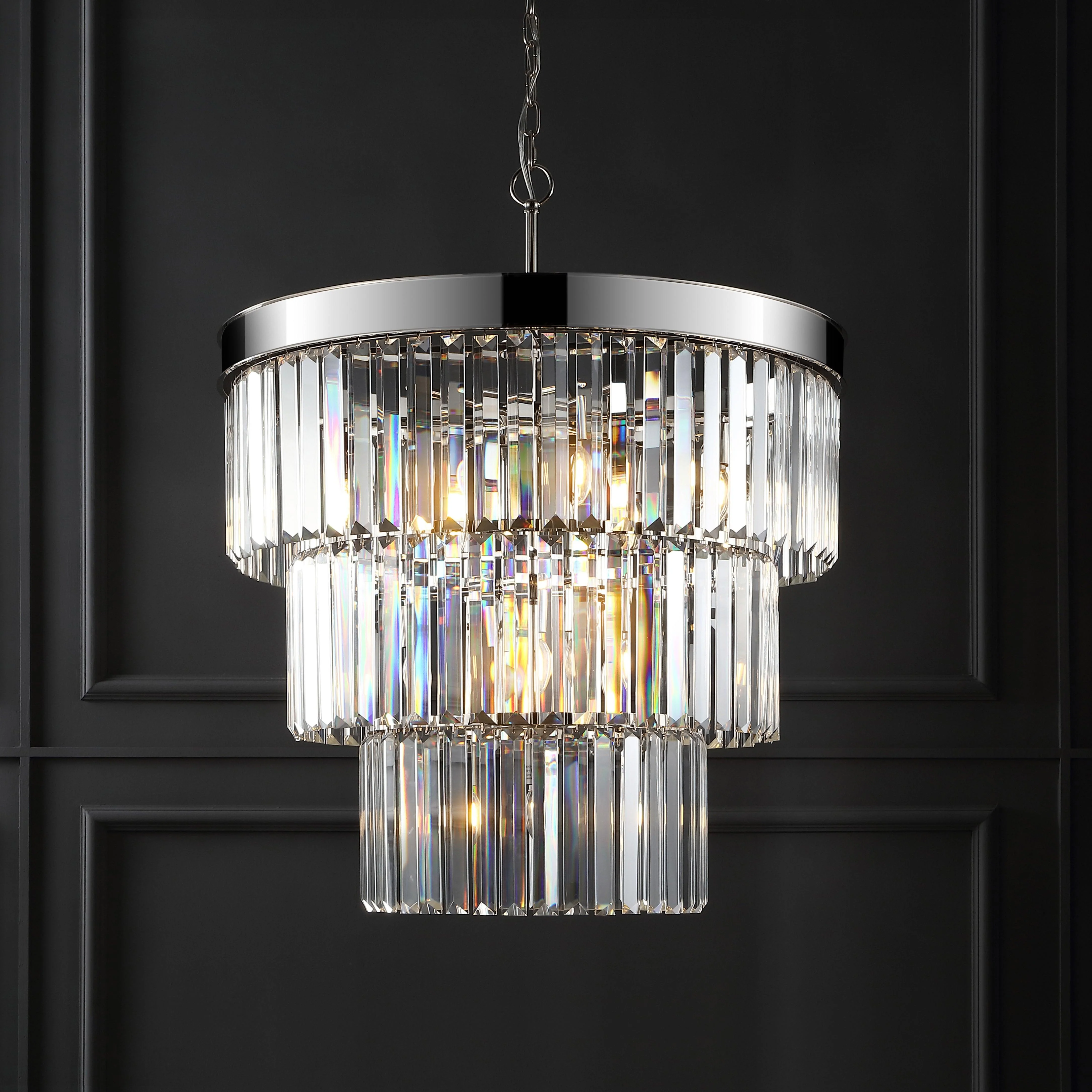 Coulette 3 Tier Crystal Chandelier - Frankwebs