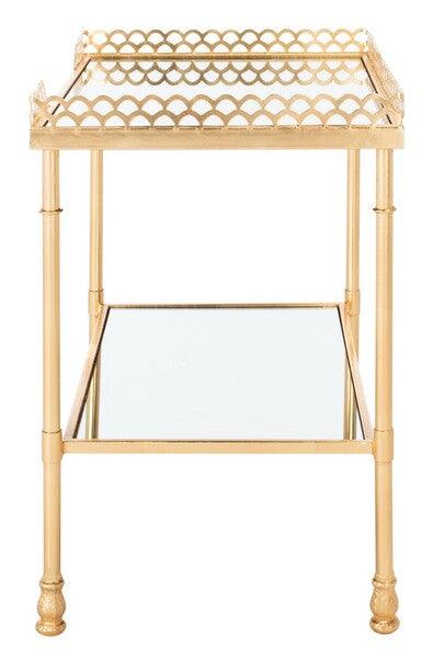 ERYN 2 SHELF GOLD LEAF ACCENT TABLE - Frankwebs