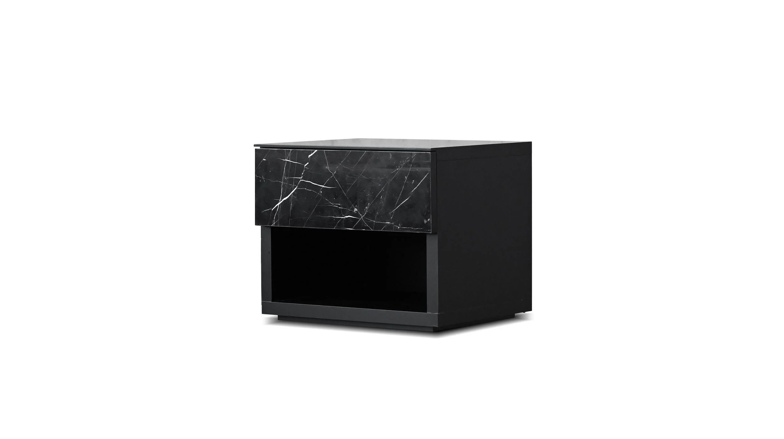 LOFT Night Stand Nero Marquina Marble Drawer - Frankwebs
