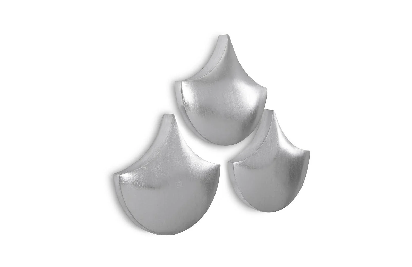 Scales Wall Tiles, Silver Leaf, Set of 3 - Frankwebs