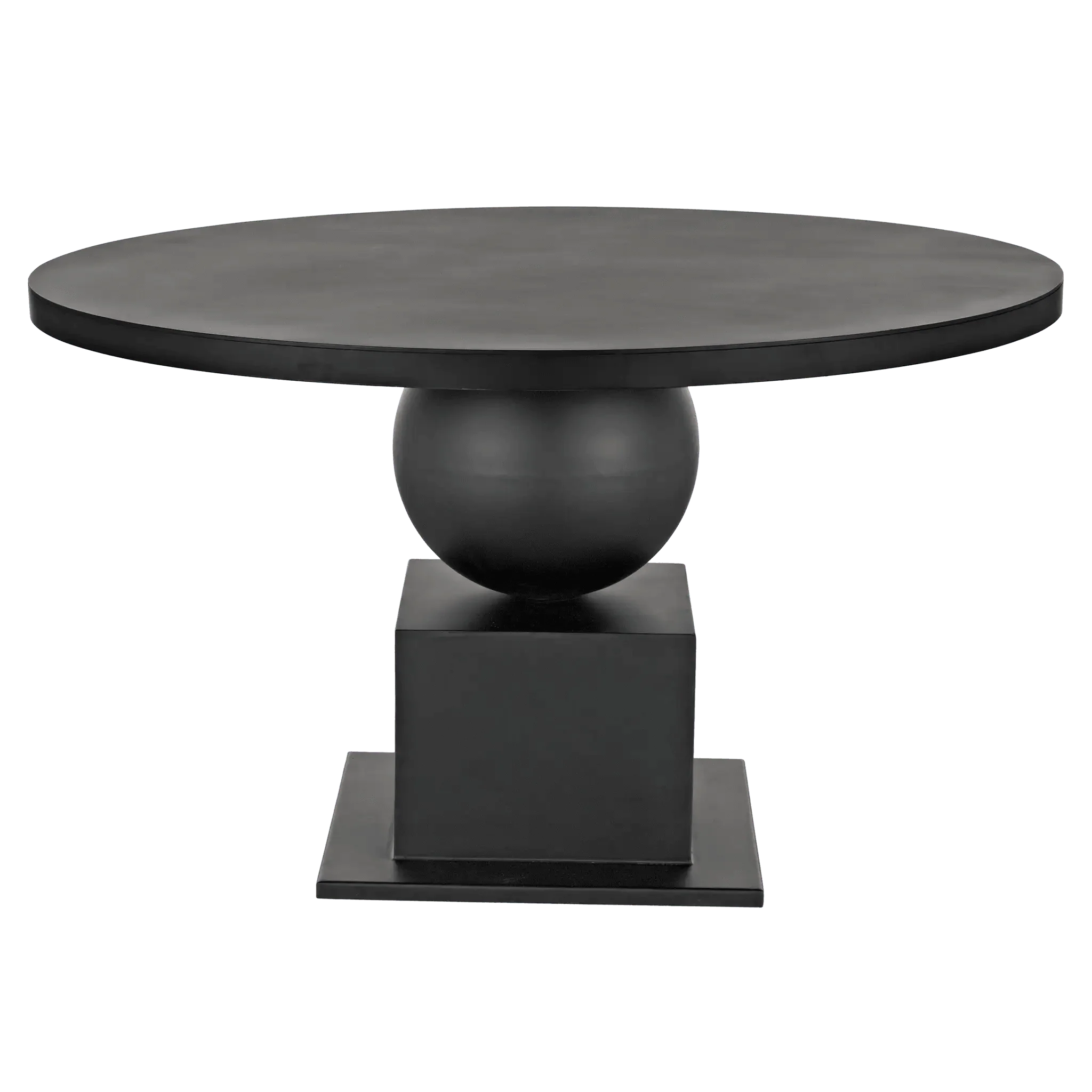 Emira Dining Table, Black Metal - Frankwebs