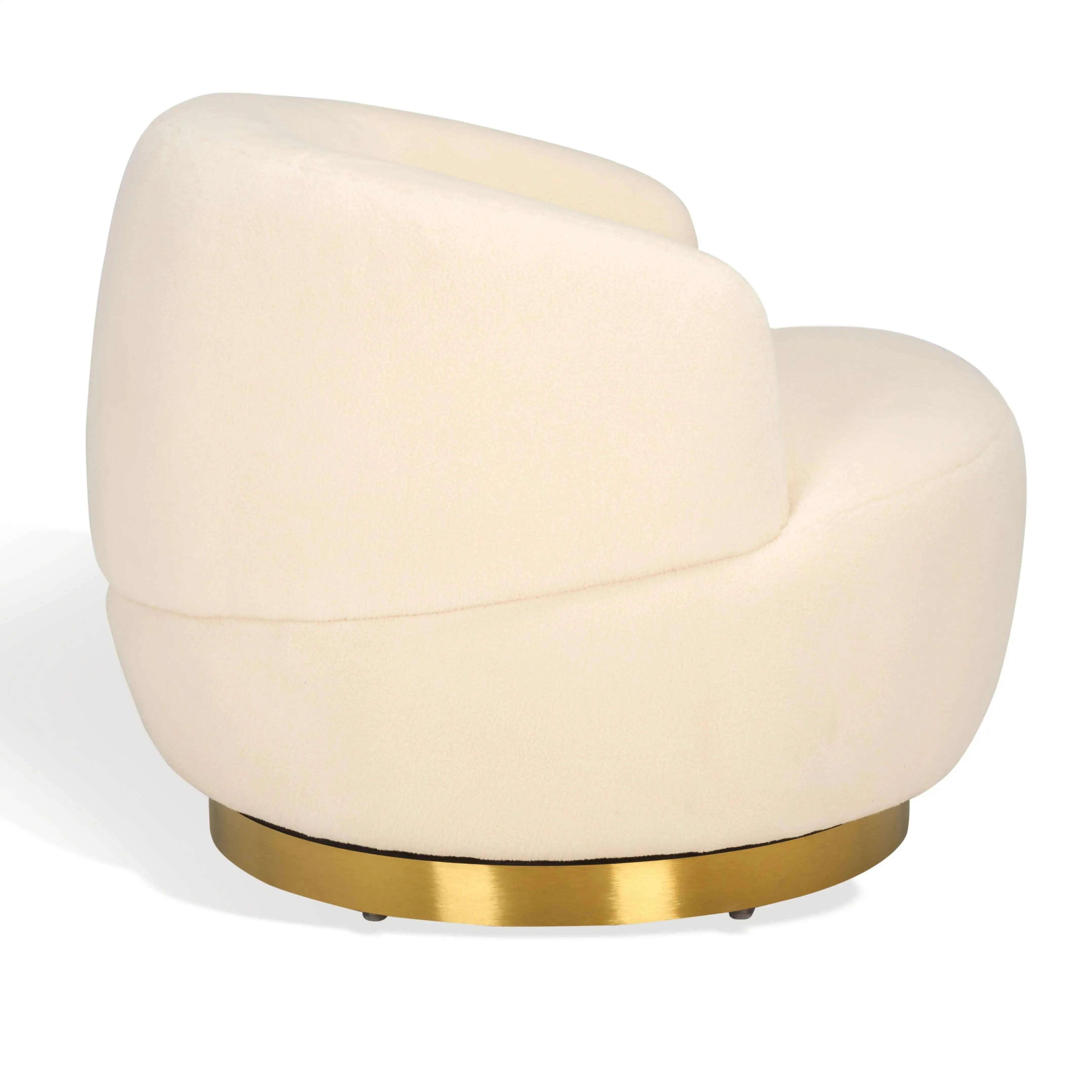 FLYNN FAUX LAMB WOOL SWIVEL CHAIR - Frankwebs