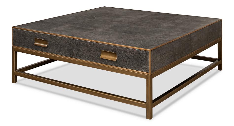 Gideon Shagreen Sq.Coffee Table Ant.Grey - Frankwebs