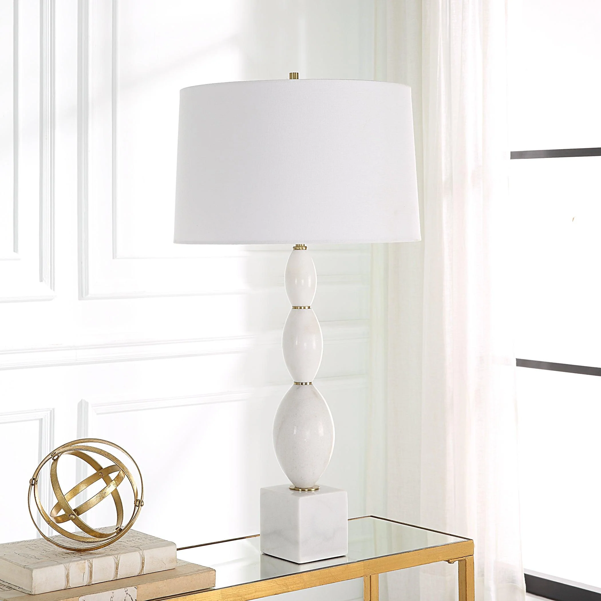 Regalia White Marble Table Lamp - Frankwebs