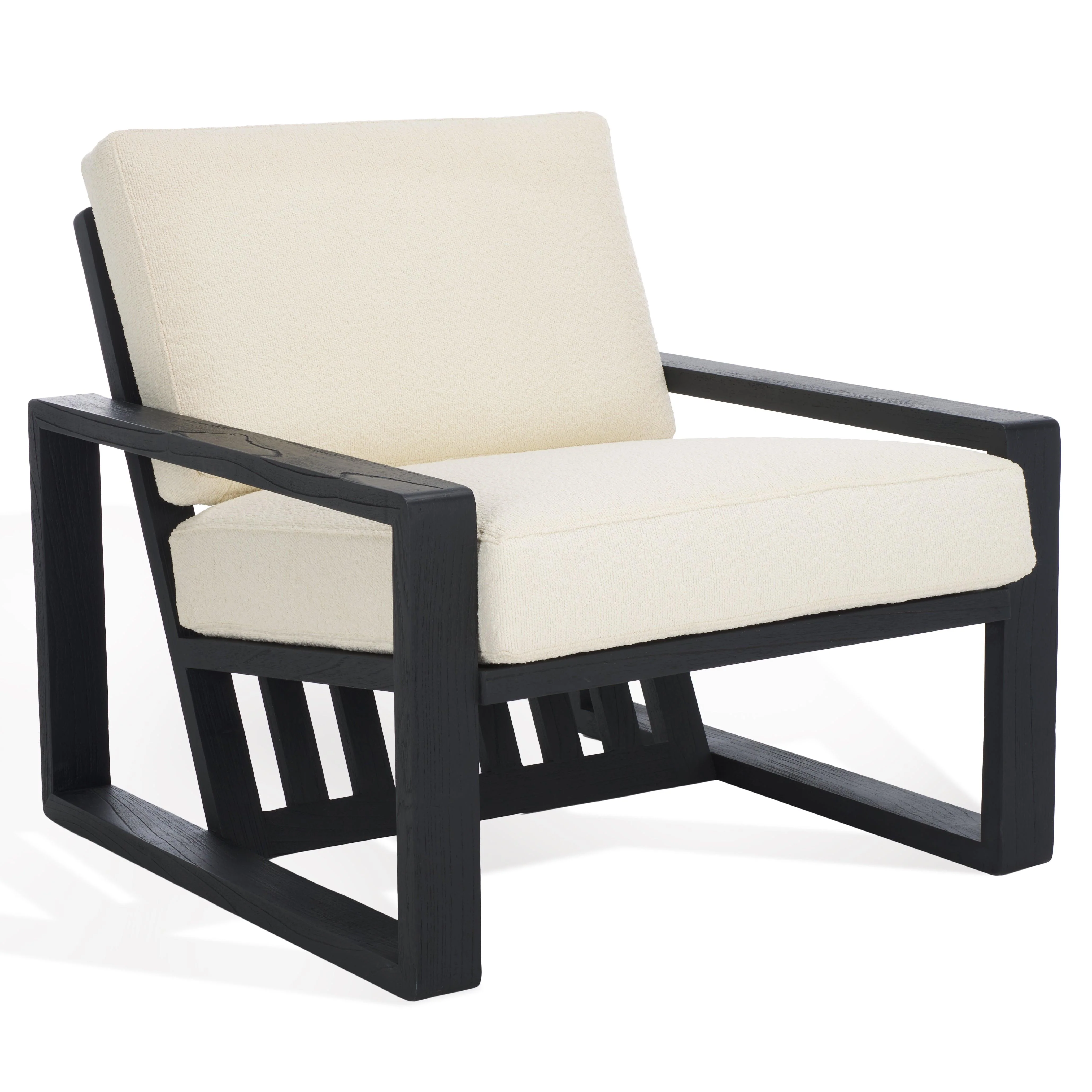 Decarlo Boucle Wooden Frame Accent Chair - Frankwebs