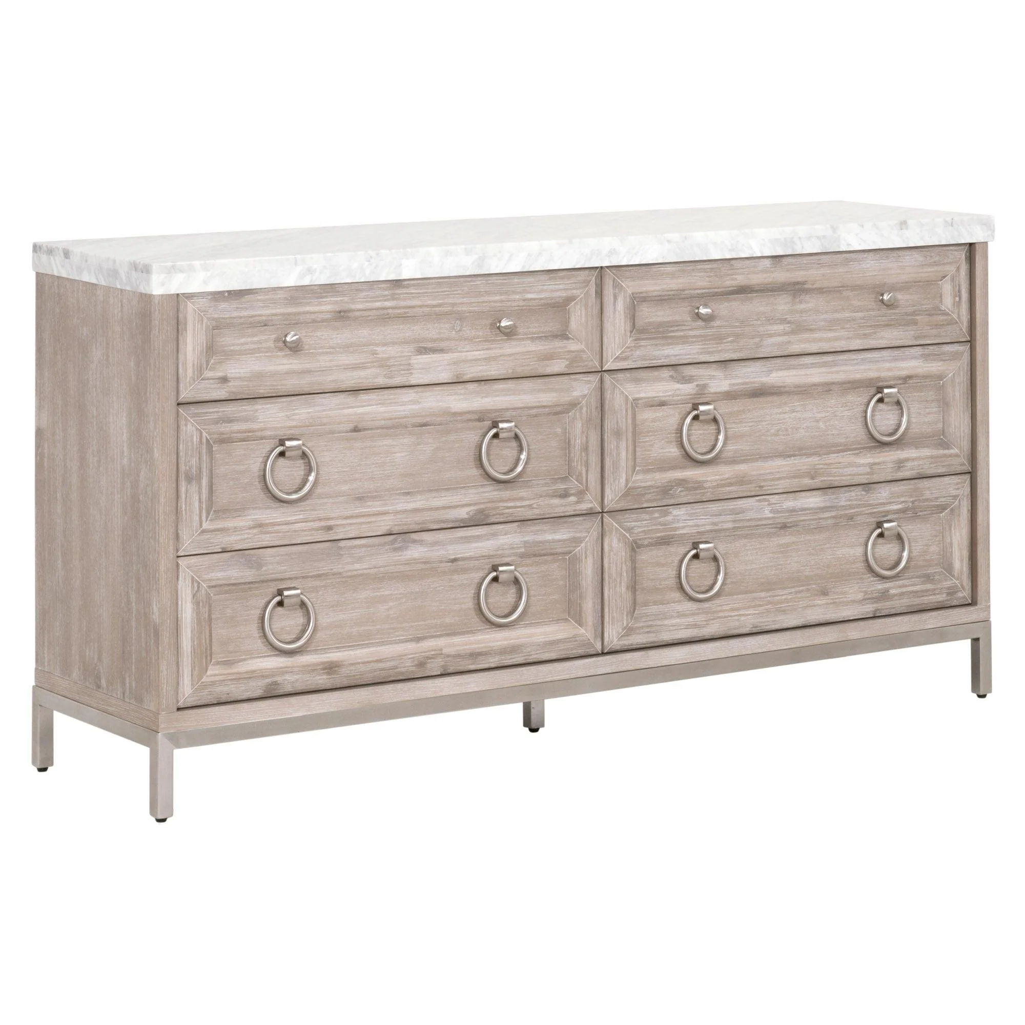 Azure Carrera 6-Drawer Double Dresser - Frankwebs