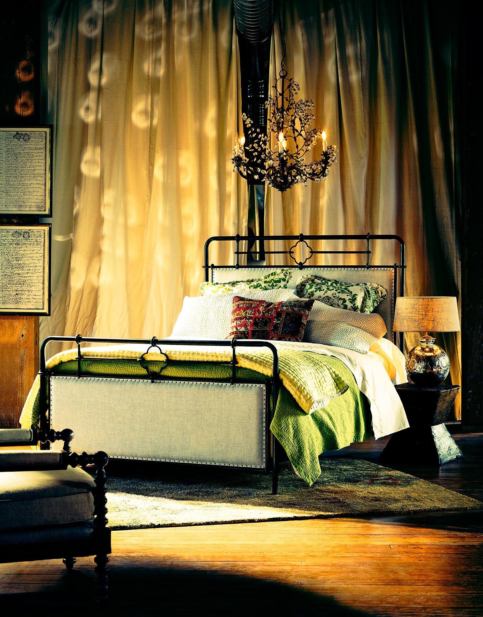 Curated Upholstered Metal Bed - Frankwebs