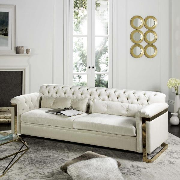 LETHBRIDGE TUFTED VELVET SOFA - Frankwebs
