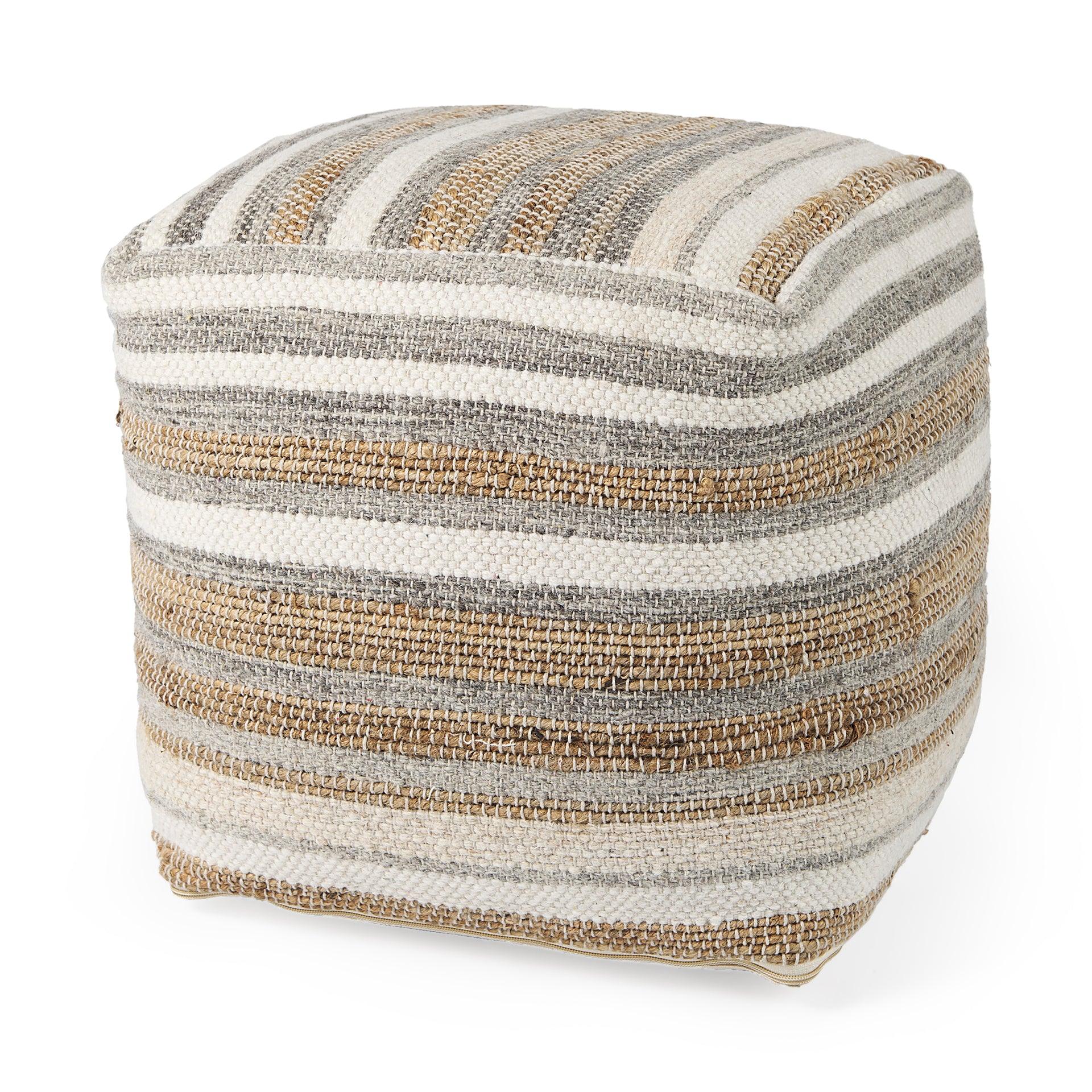 Aahana Hemp and Cotton Pouf - Frankwebs
