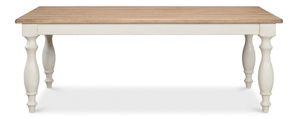 Brie Dining Table - Ant.White/Natural Top - Frankwebs