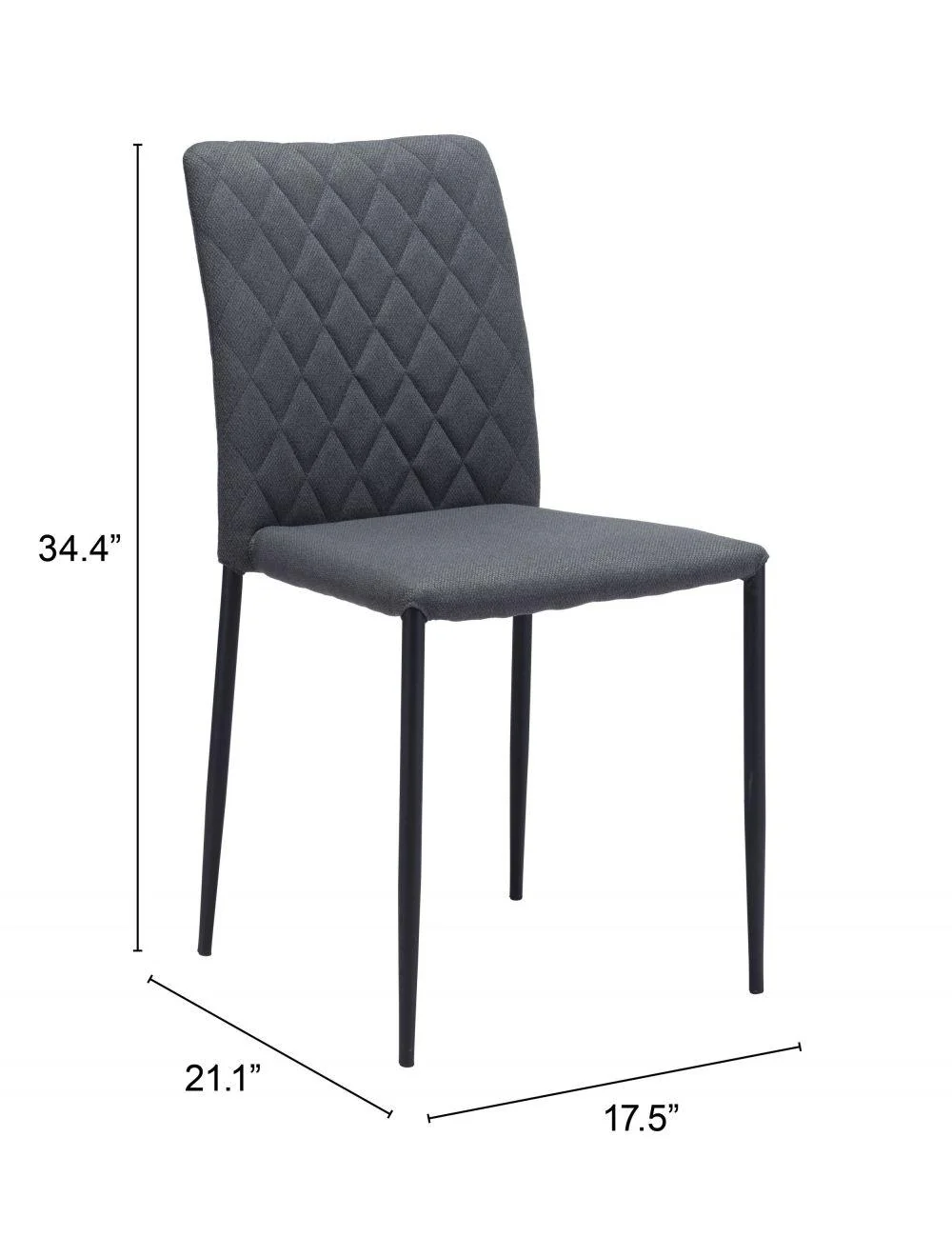 Harve Dining Chair (Set of 2) Gray - Frankwebs