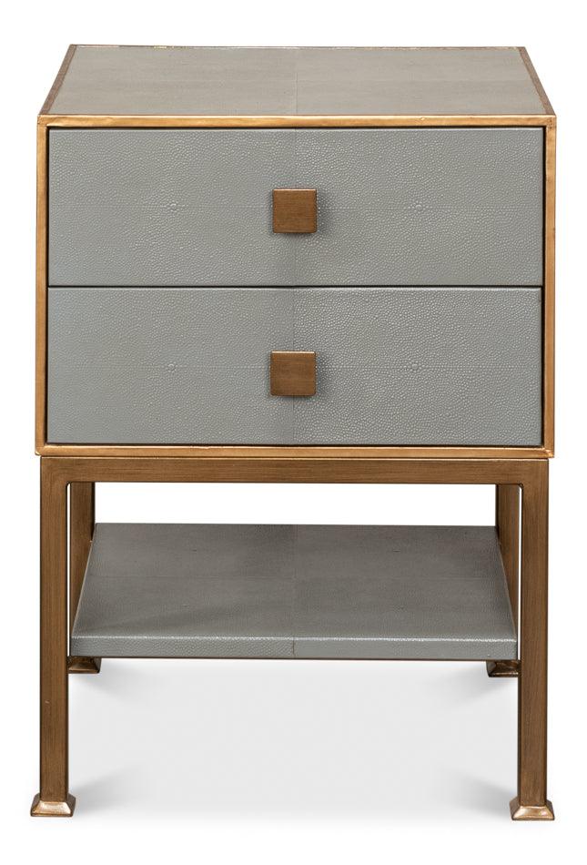 Gillian Two Drawer Nightstand - Storm Gry - Frankwebs