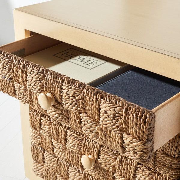 ROSARIO WOVEN WOOD NIGHTSTAND - Frankwebs