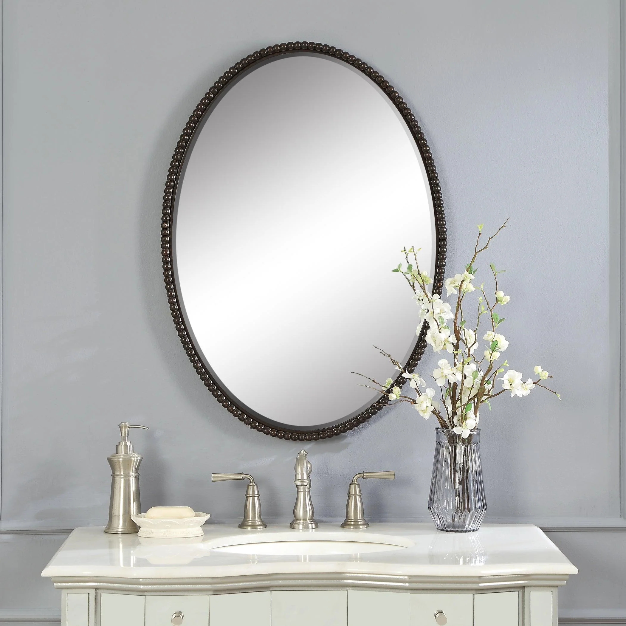 SHERISE BRONZE OVAL MIRROR - Frankwebs