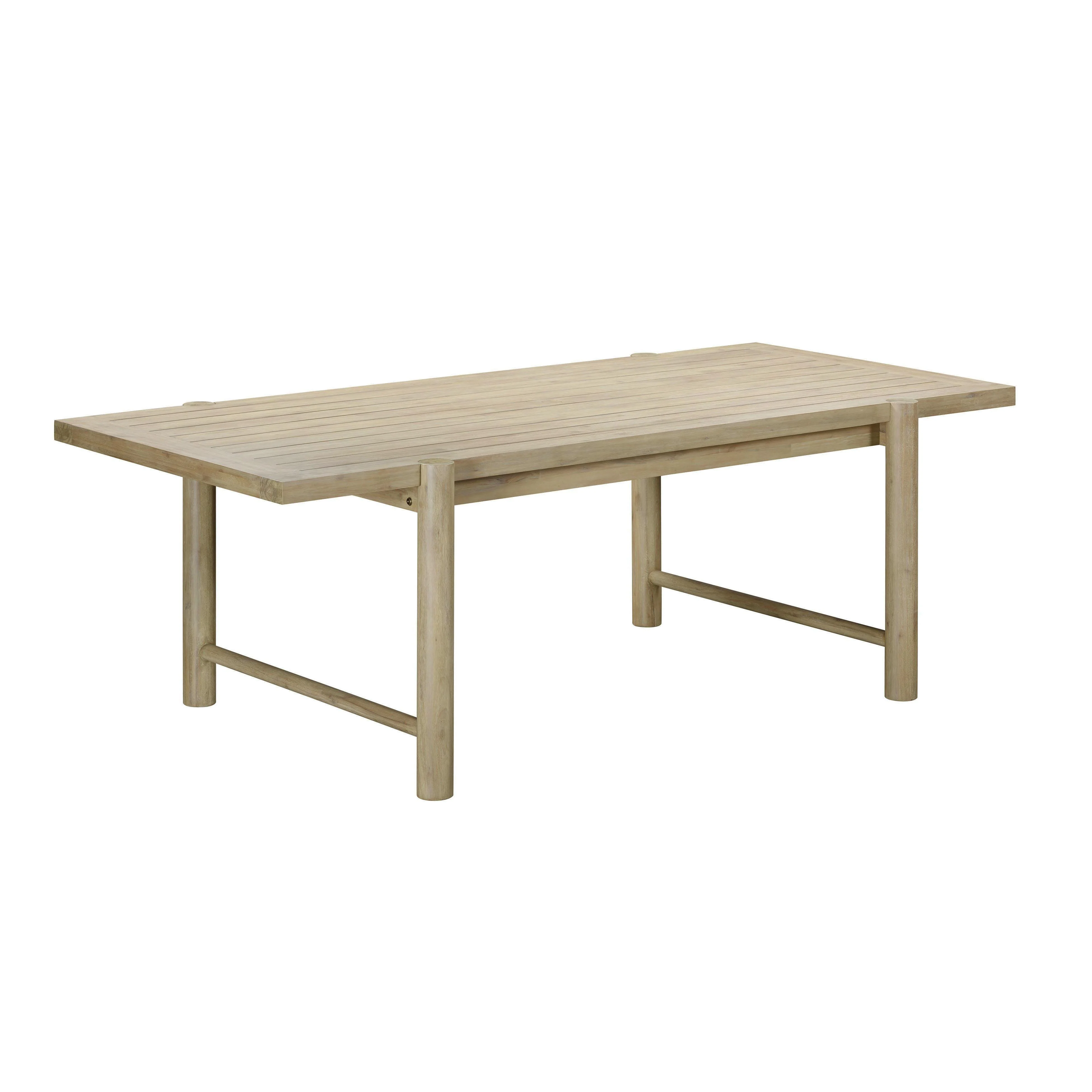 Gata Light Teak Outdoor Rectangular Dining Table - Frankwebs