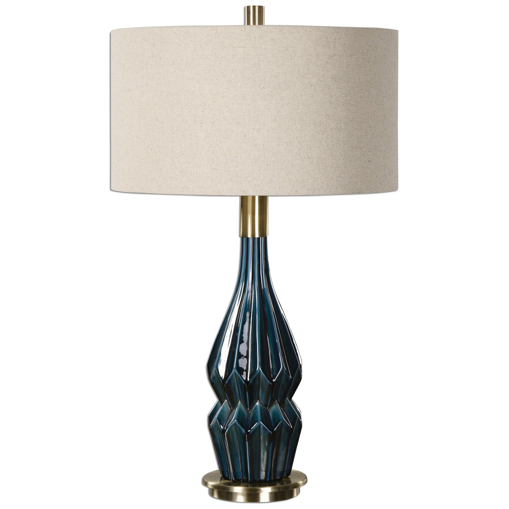Prussian Blue Ceramic Lamp - Frankwebs