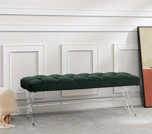 TOURMALINE TUFTED ACRYLIC BENCH - Frankwebs
