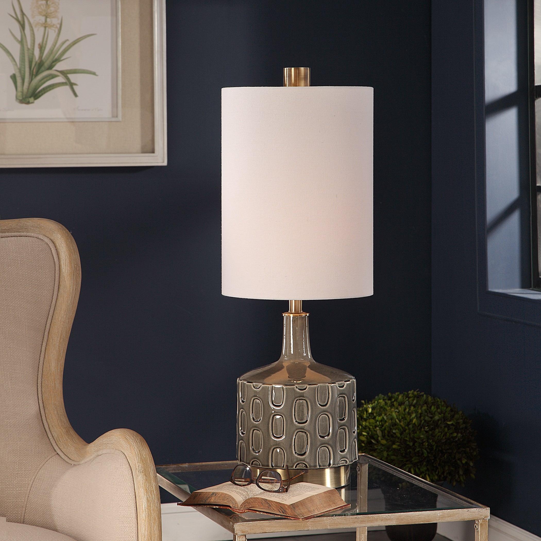 DARRIN GRAY TABLE LAMP - Frankwebs