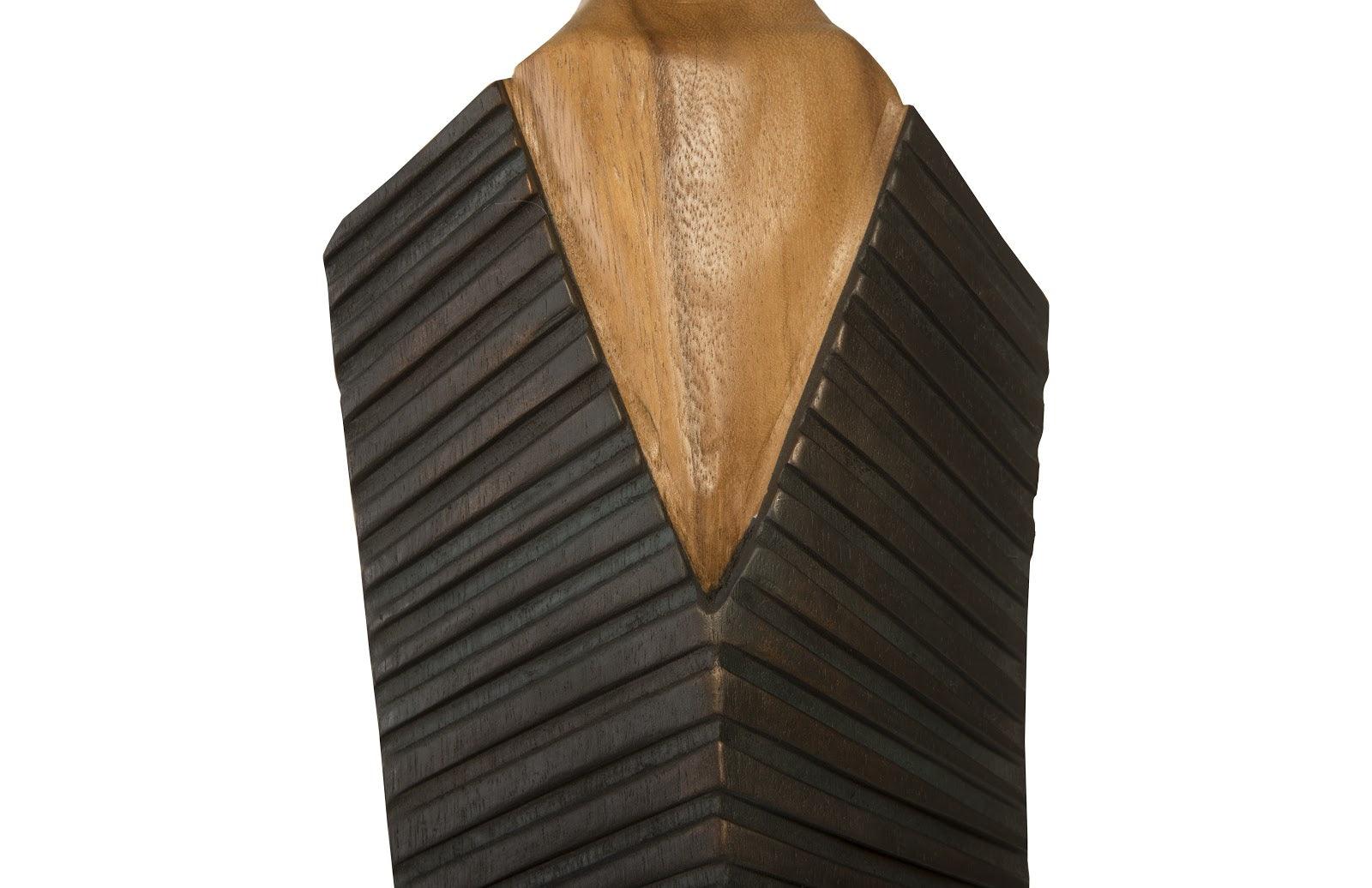 Vested Male Sculpture, Large, Chamcha, Natural, Black, Copper - Frankwebs