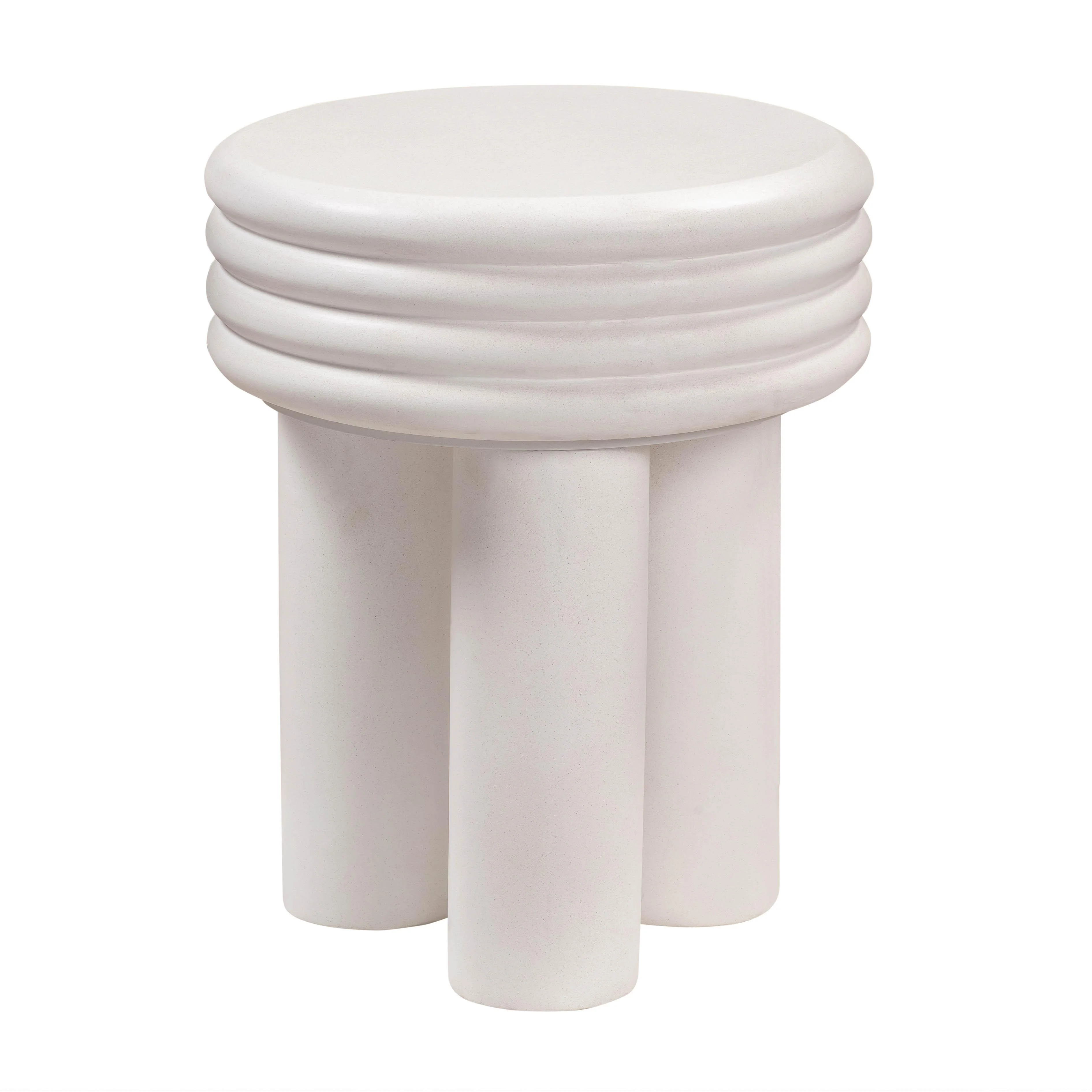 Delta Ivory Concrete Side Table - Frankwebs