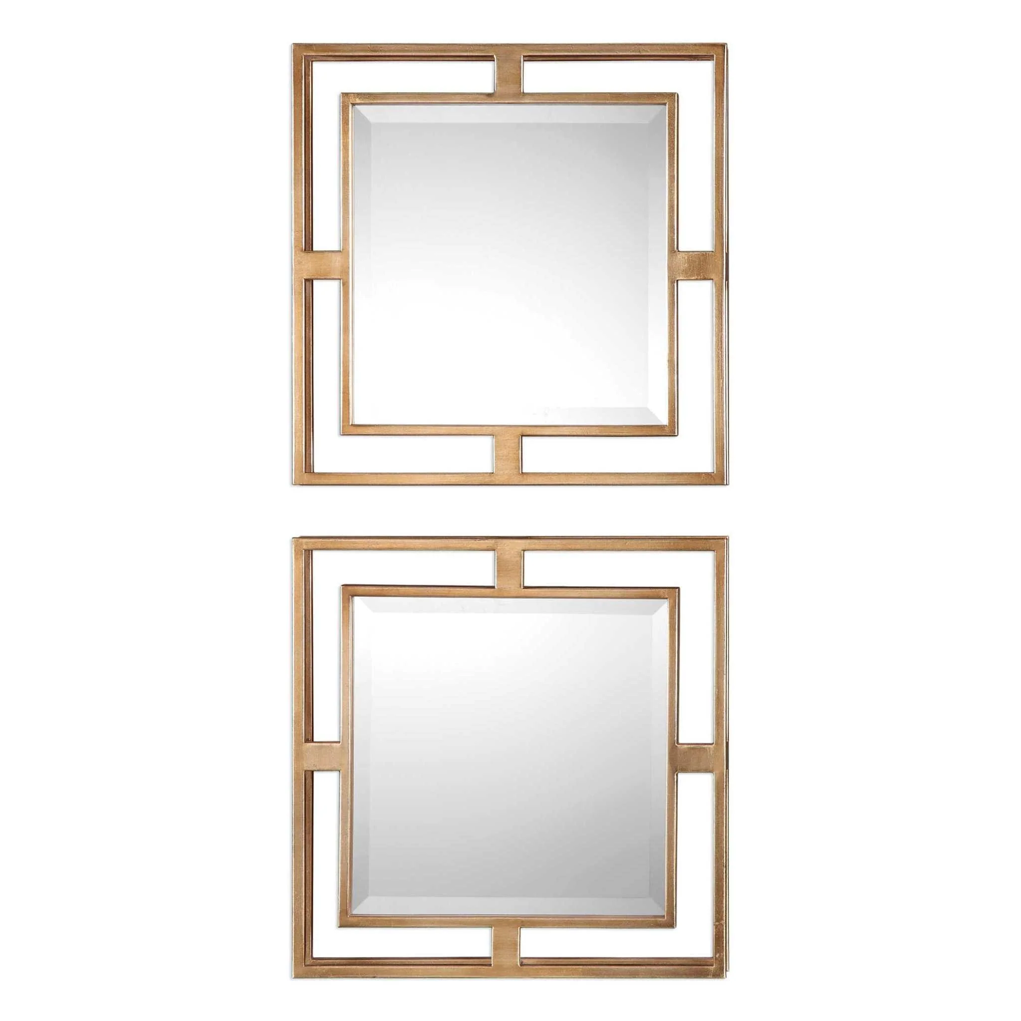 ALLICK GOLD SQUARE MIRRORS SET OF 2 - Frankwebs