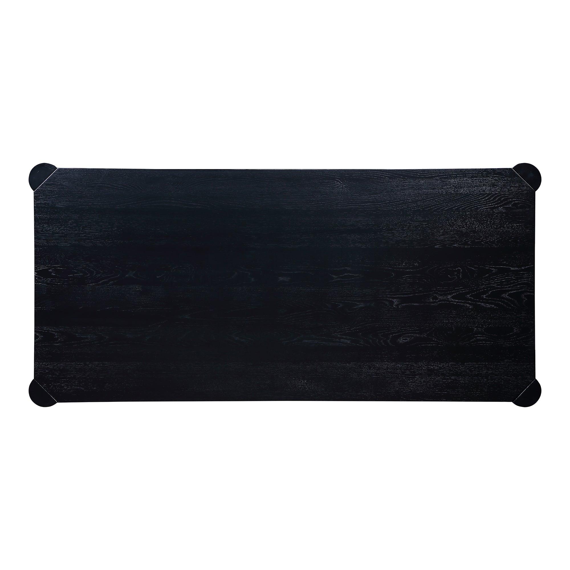 Post Dining Table Oak Black - Frankwebs