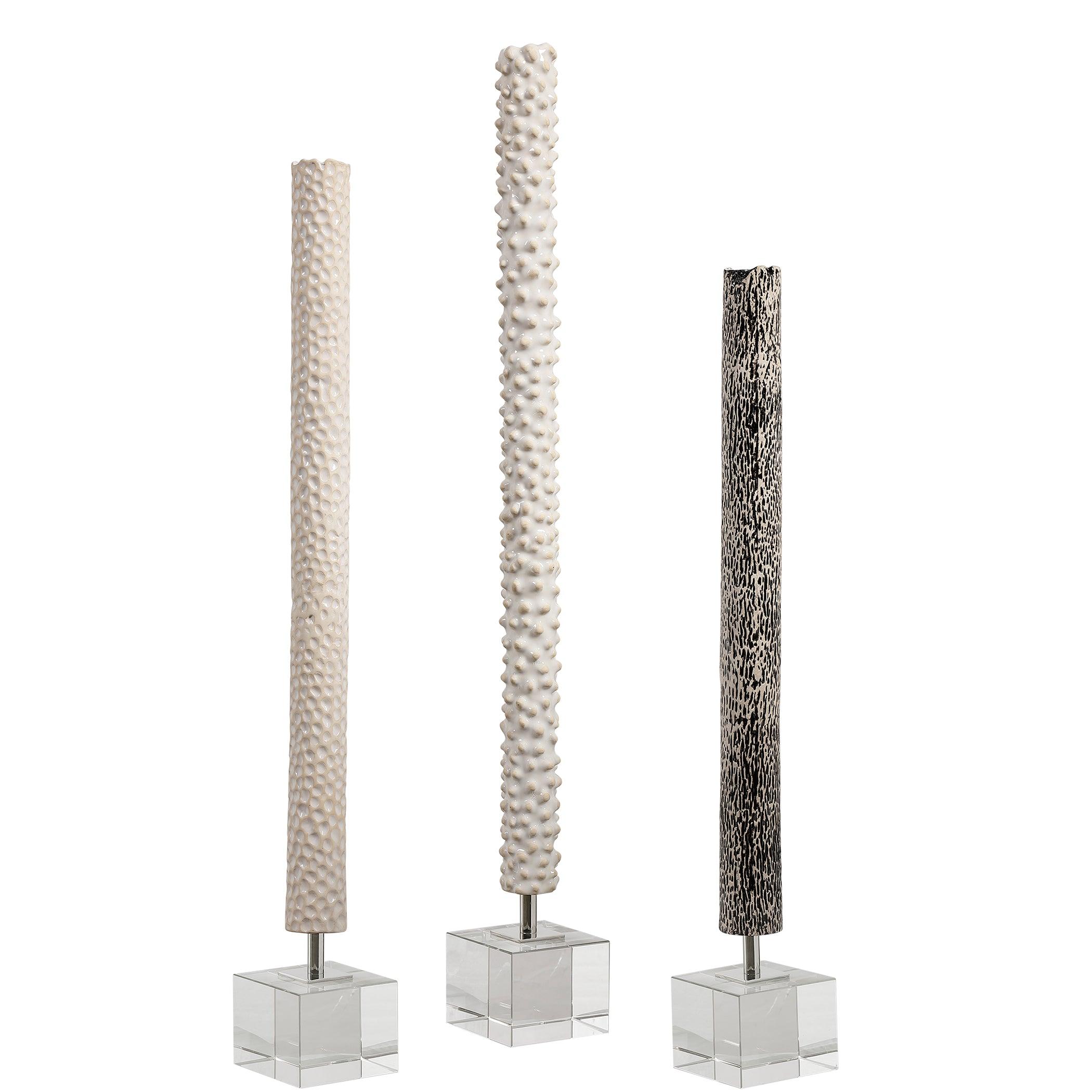 MAKIRA CYLINDRICAL SCULPTURES, SET OF 3 - Frankwebs