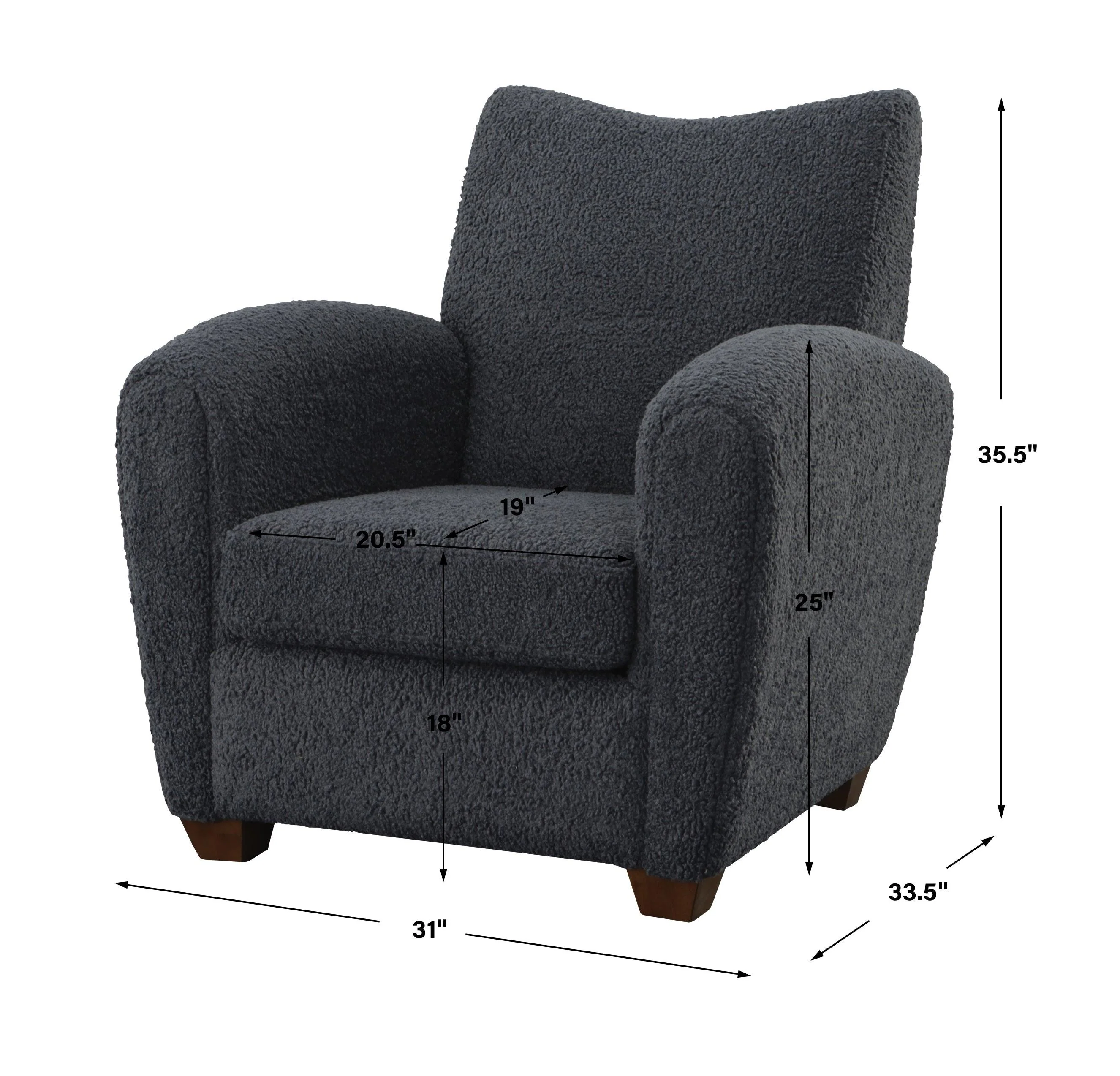 Teddy Slate Accent Chair - Frankwebs