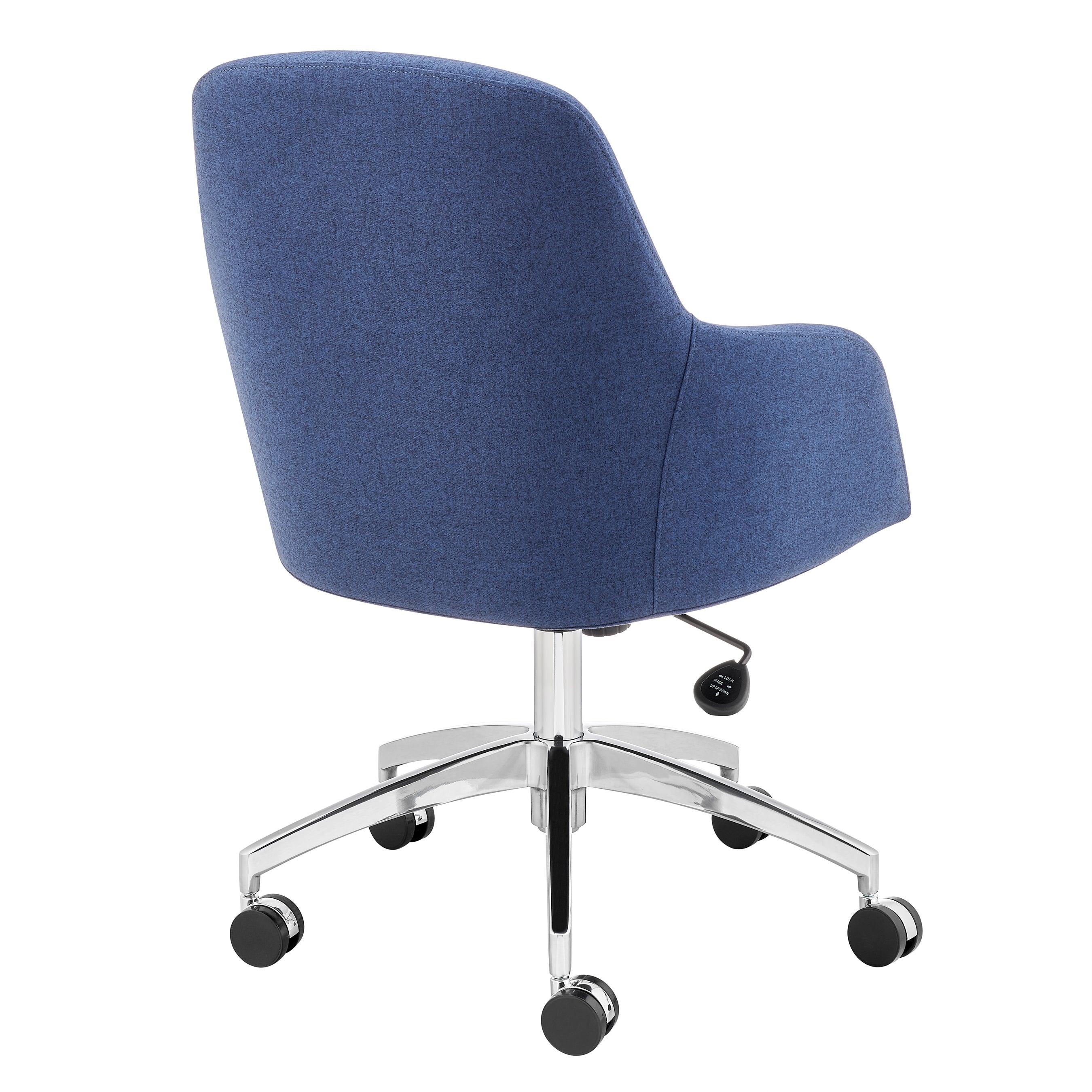 Minna Office Chair Fabric with Polished Aluminum Base - Frankwebs