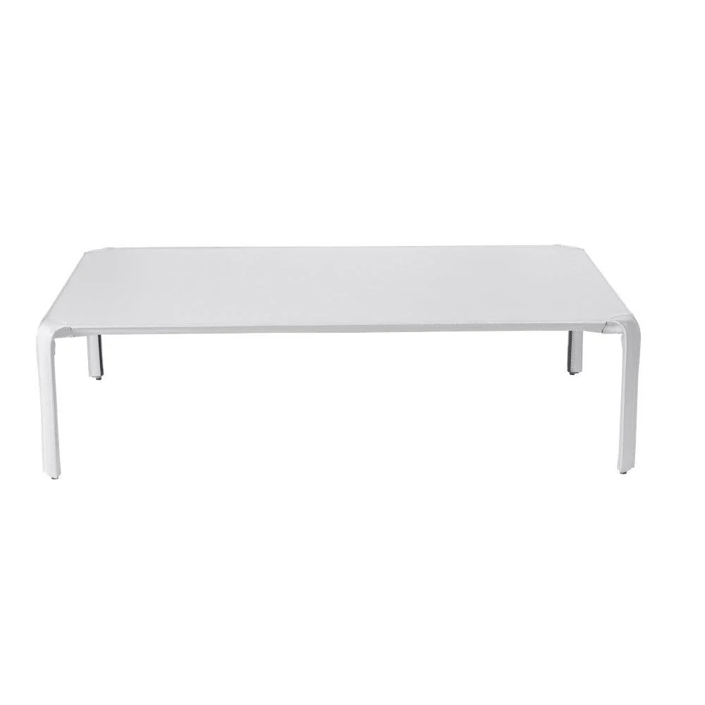 Libro Rectangular Cocktail Table, White - Frankwebs