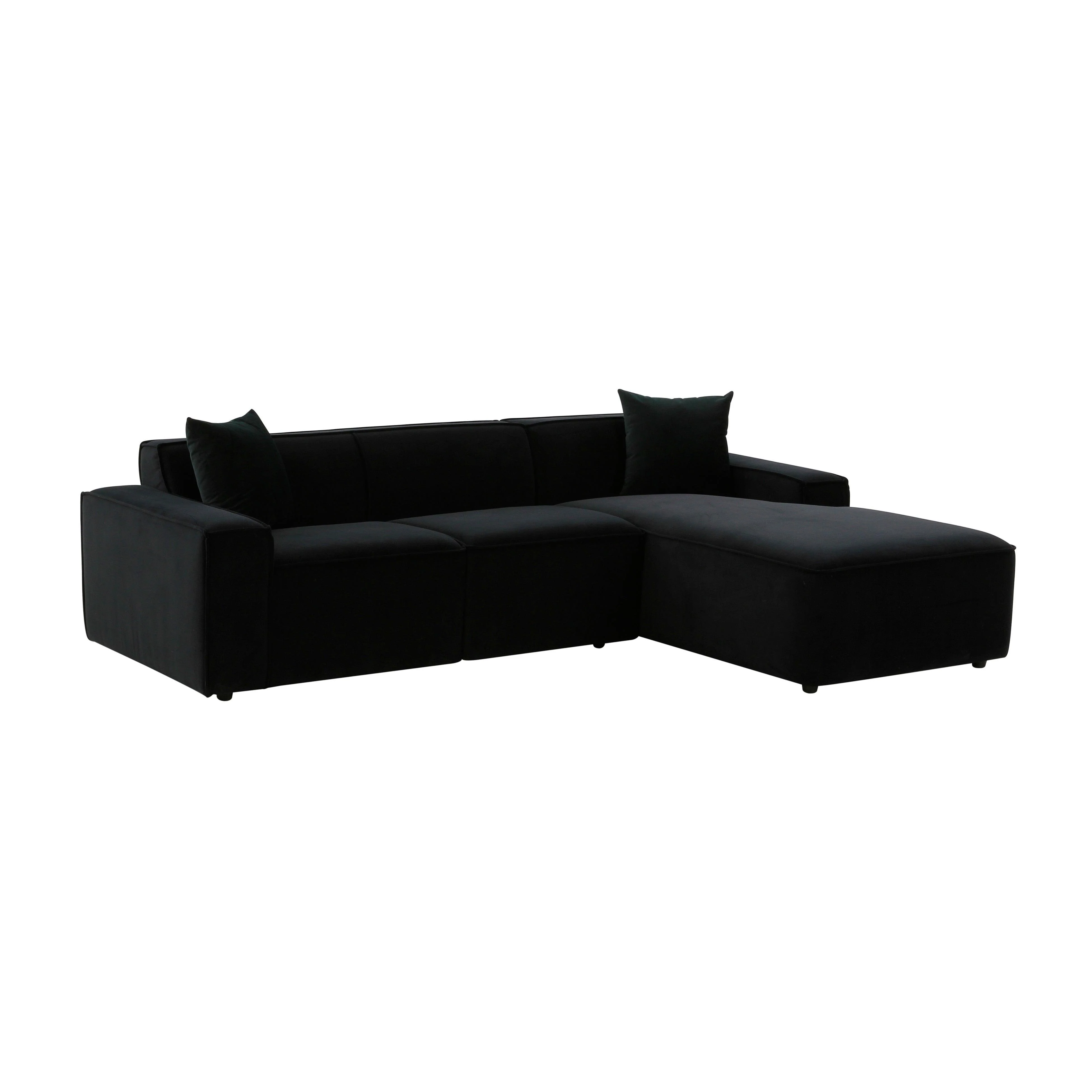 Olafur Black Velvet Sectional - RAF - Frankwebs