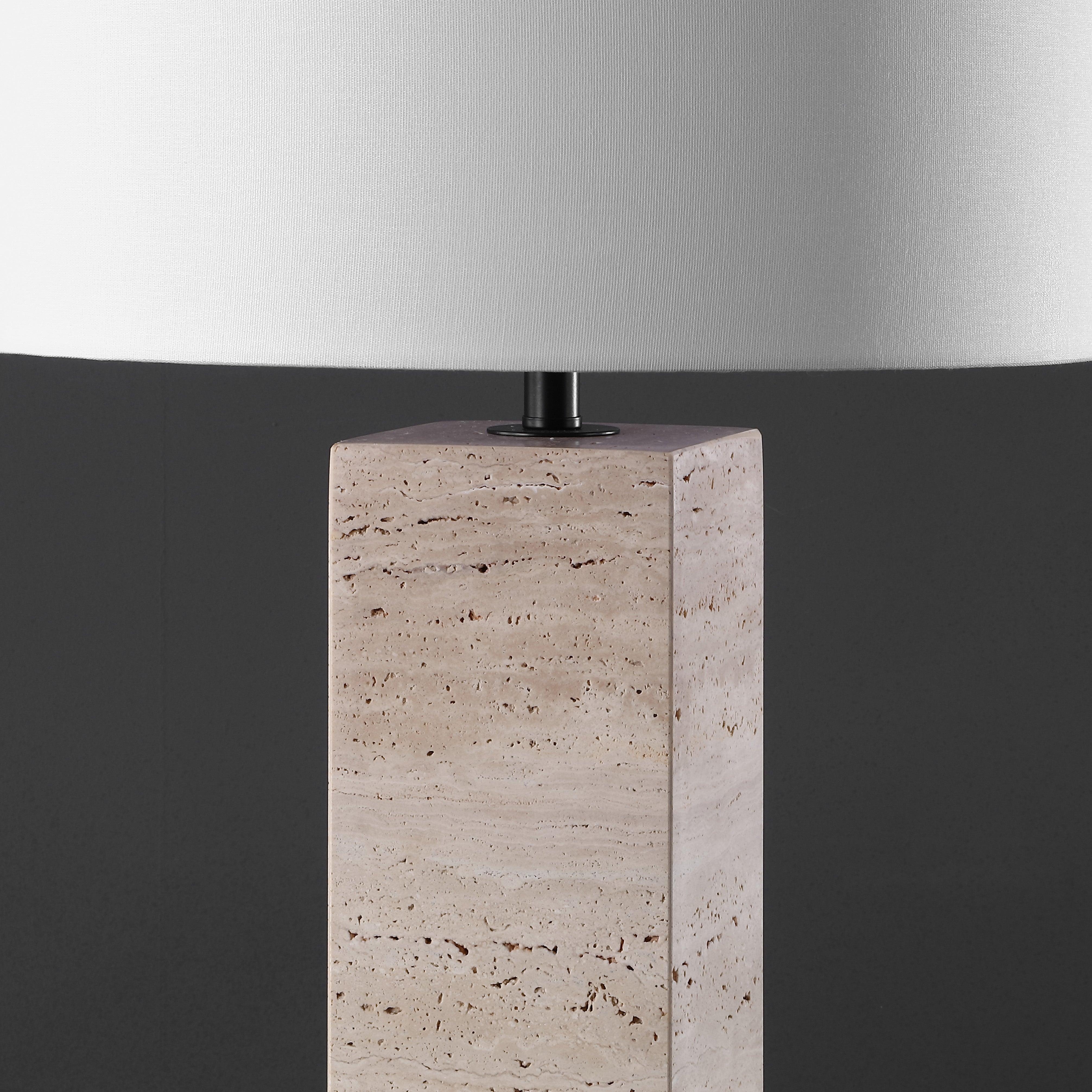 KATEBRYN TRAVERTINE TABLE LAMP - Frankwebs
