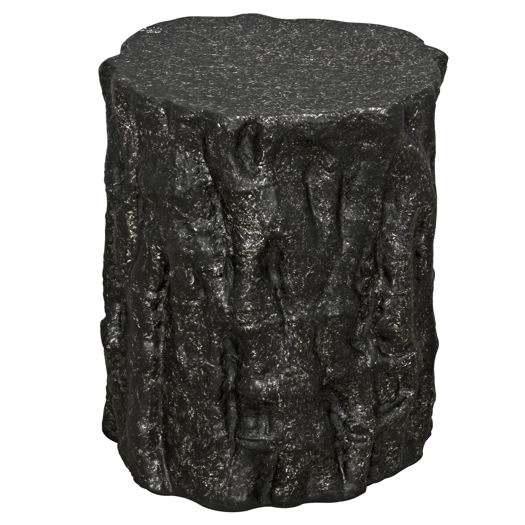Damono Stool/Side Table, Black Fiber Cement - Frankwebs