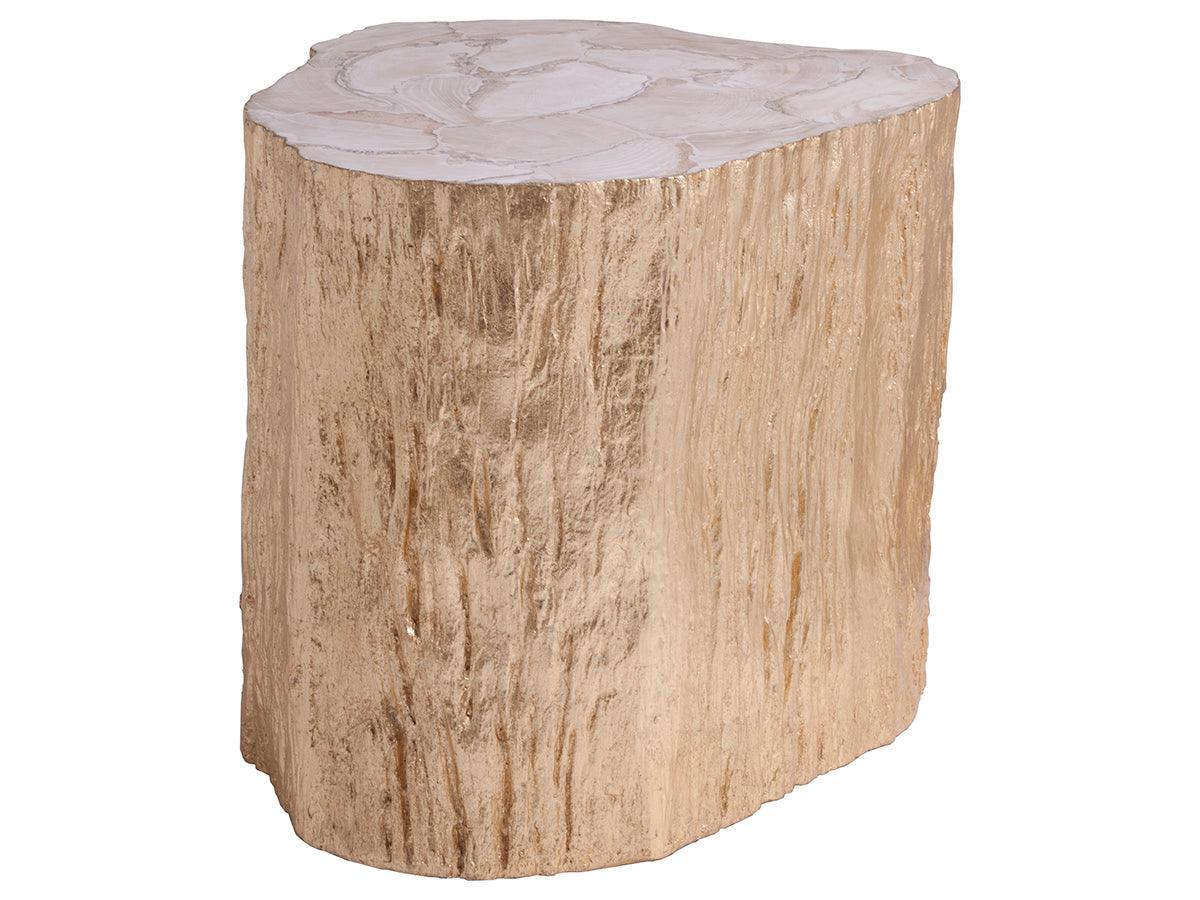 Signature Designs Trunk Segment Side Table - Gold Leaf - Frankwebs
