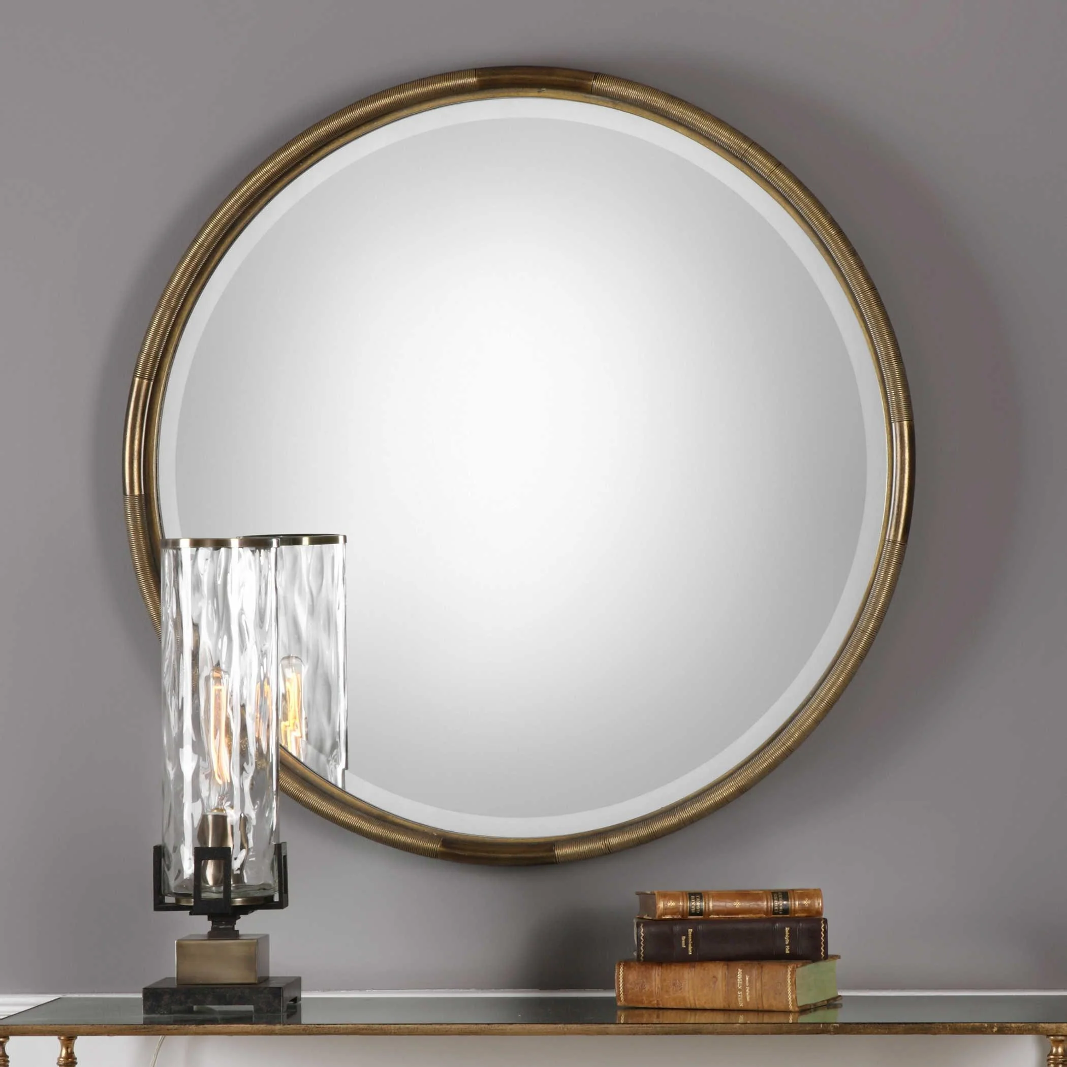 FINNICK IRON COIL ROUND MIRROR - Frankwebs