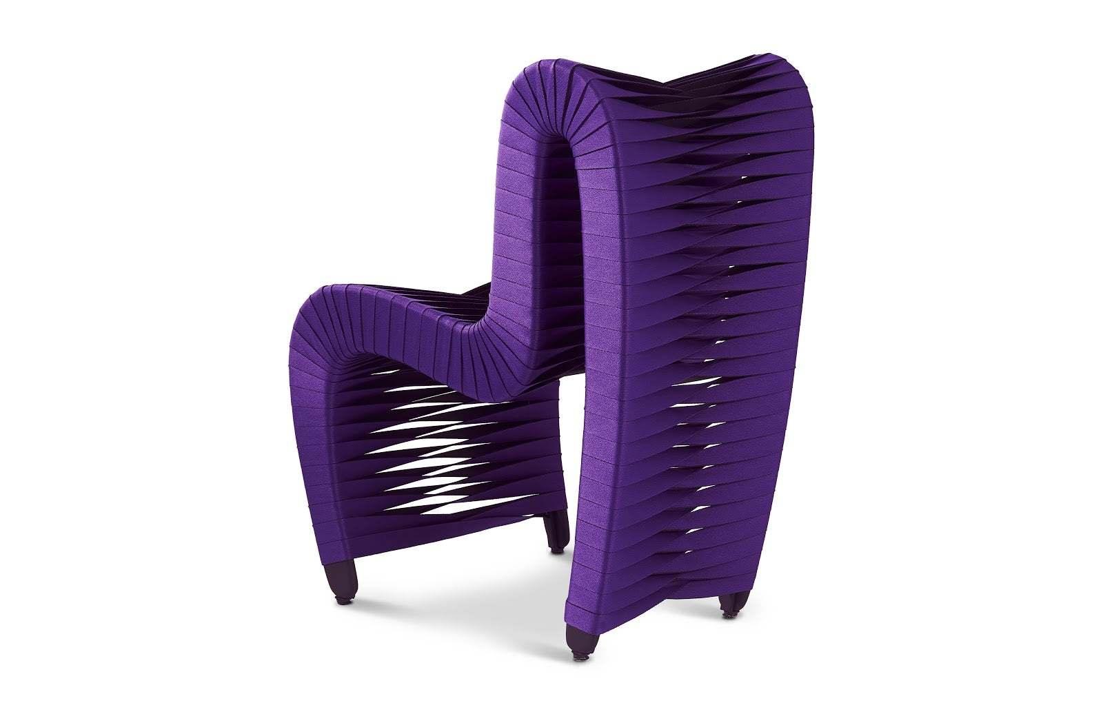 Seat Belt Dining Chair, Purple - Frankwebs