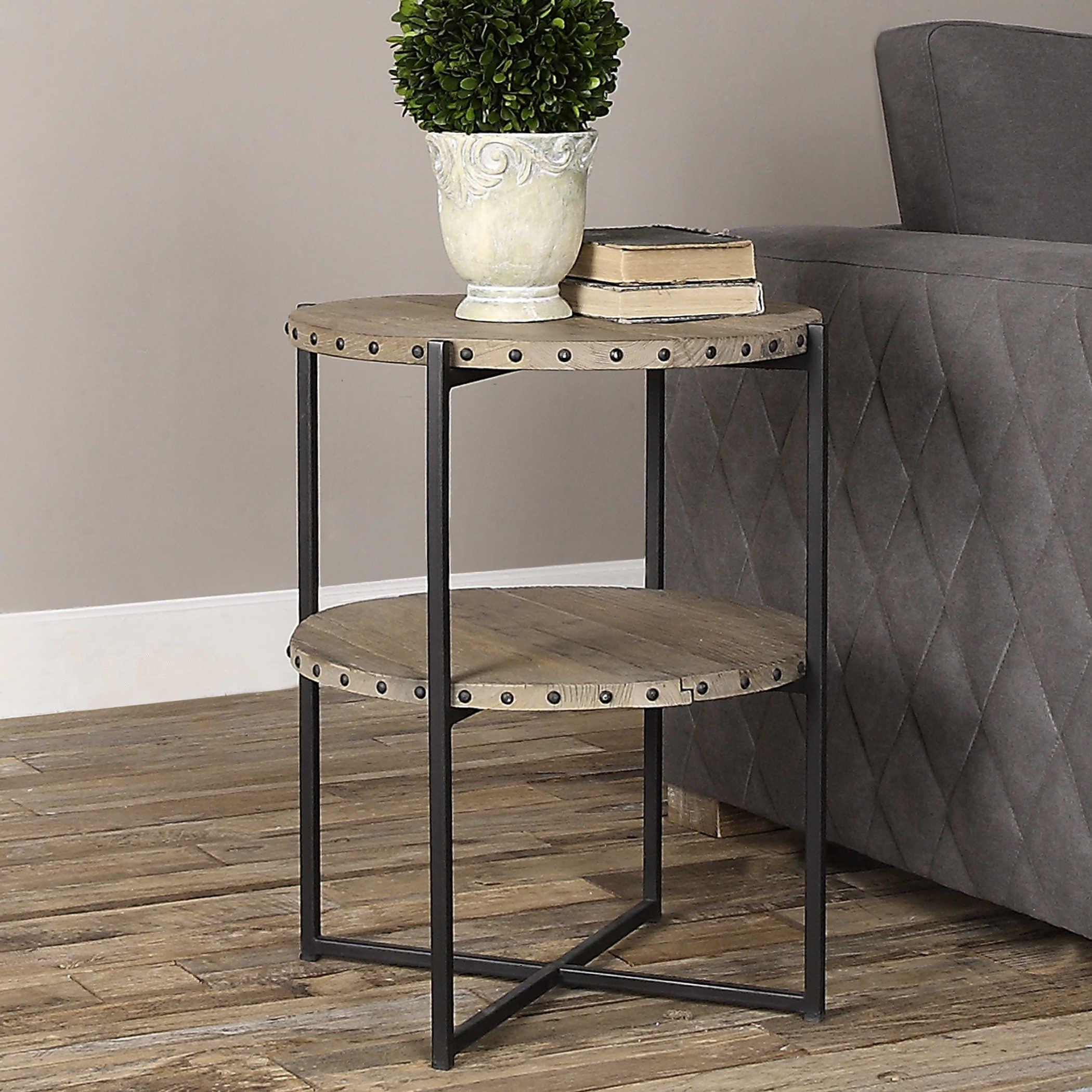 KAMAU ROUND ACCENT TABLE - Frankwebs