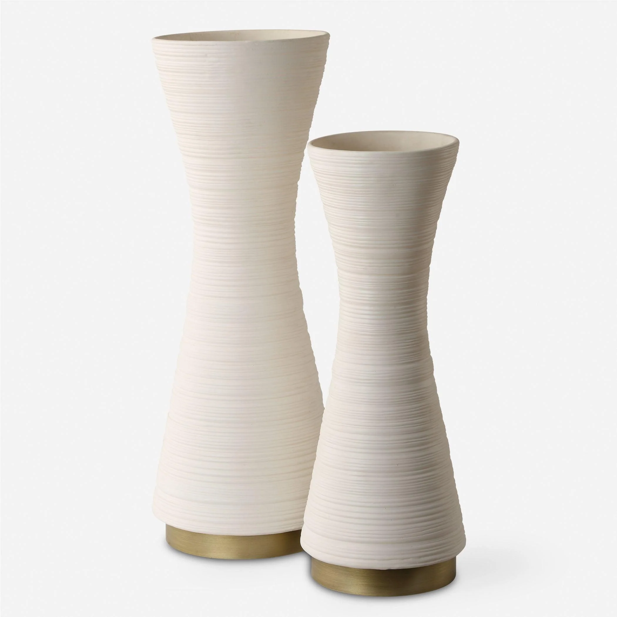 Ridgeline White Vases, S/2 - Frankwebs