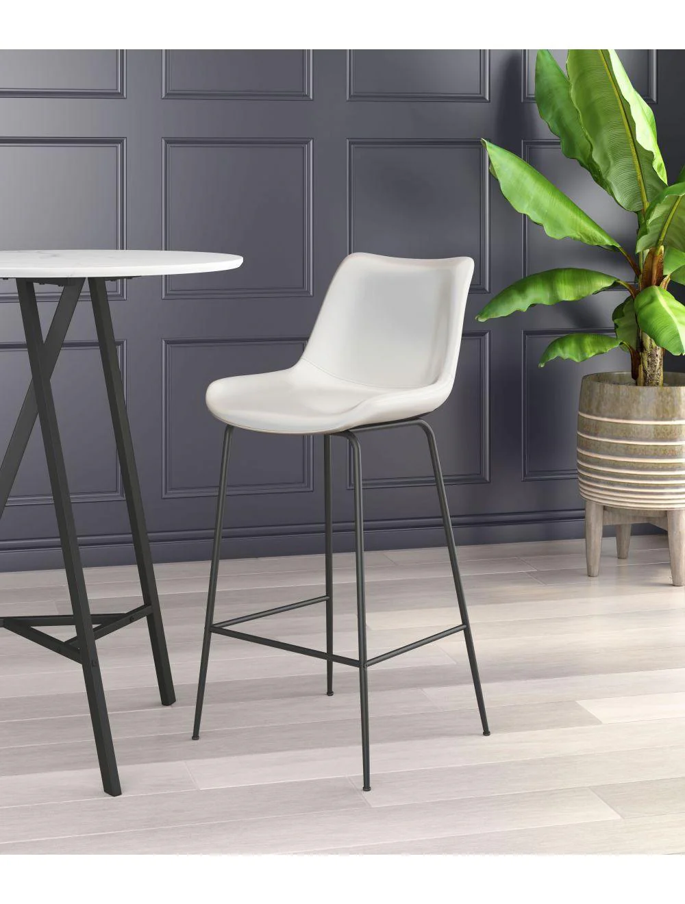 Byron Bar Chair White - Frankwebs