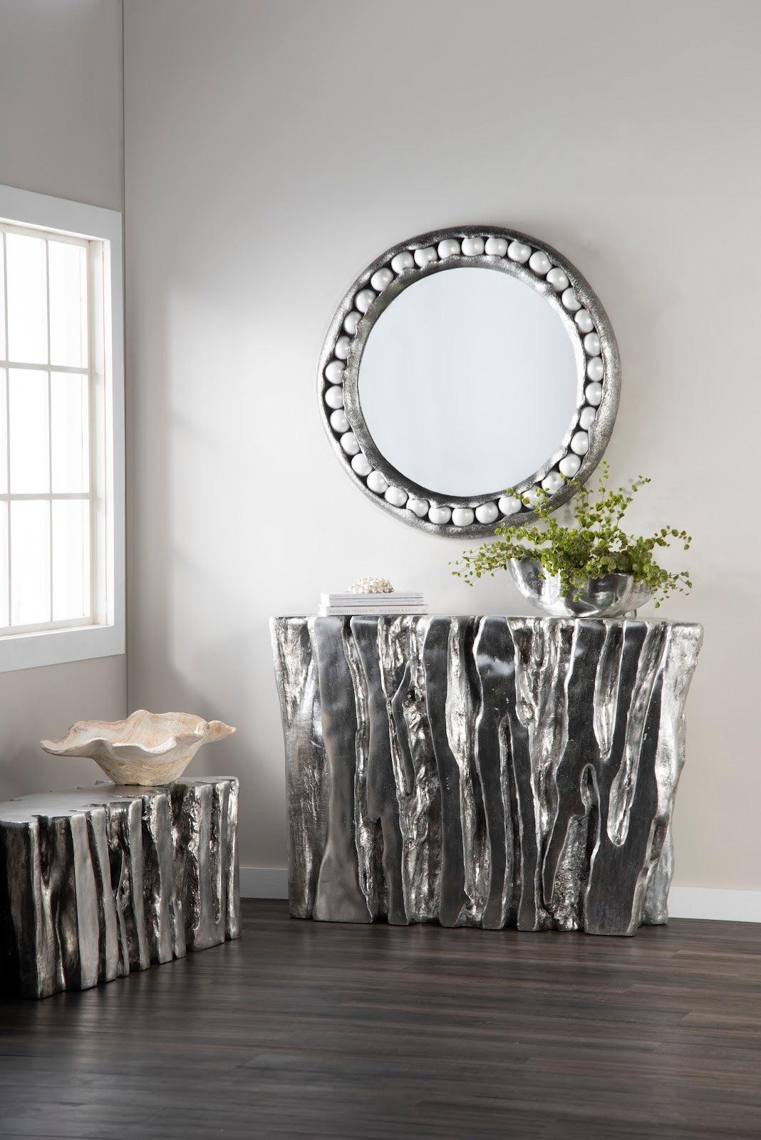 Freeform Console Table, Silver Leaf - Frankwebs