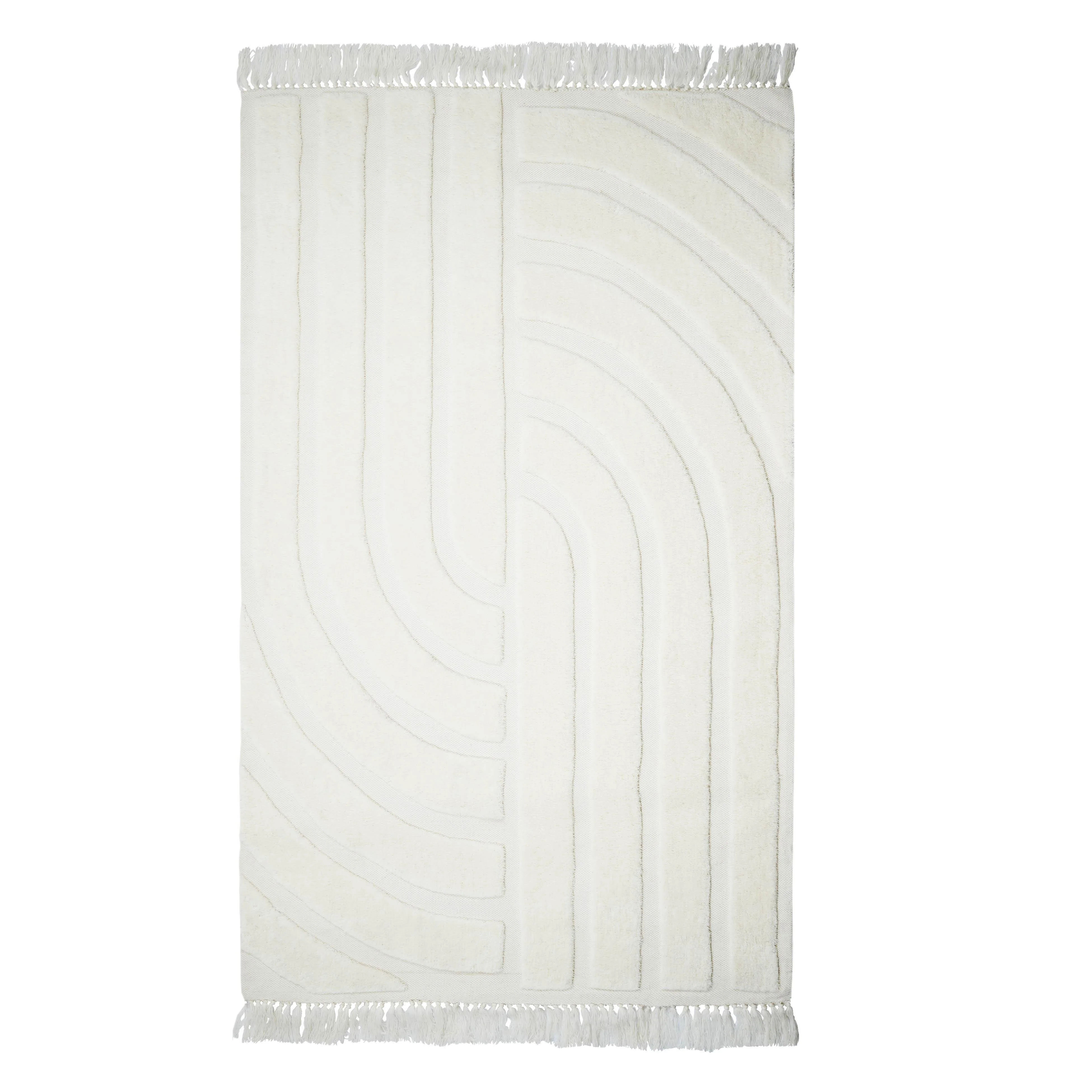 Loop White 8' x 10' Area Rug - Frankwebs