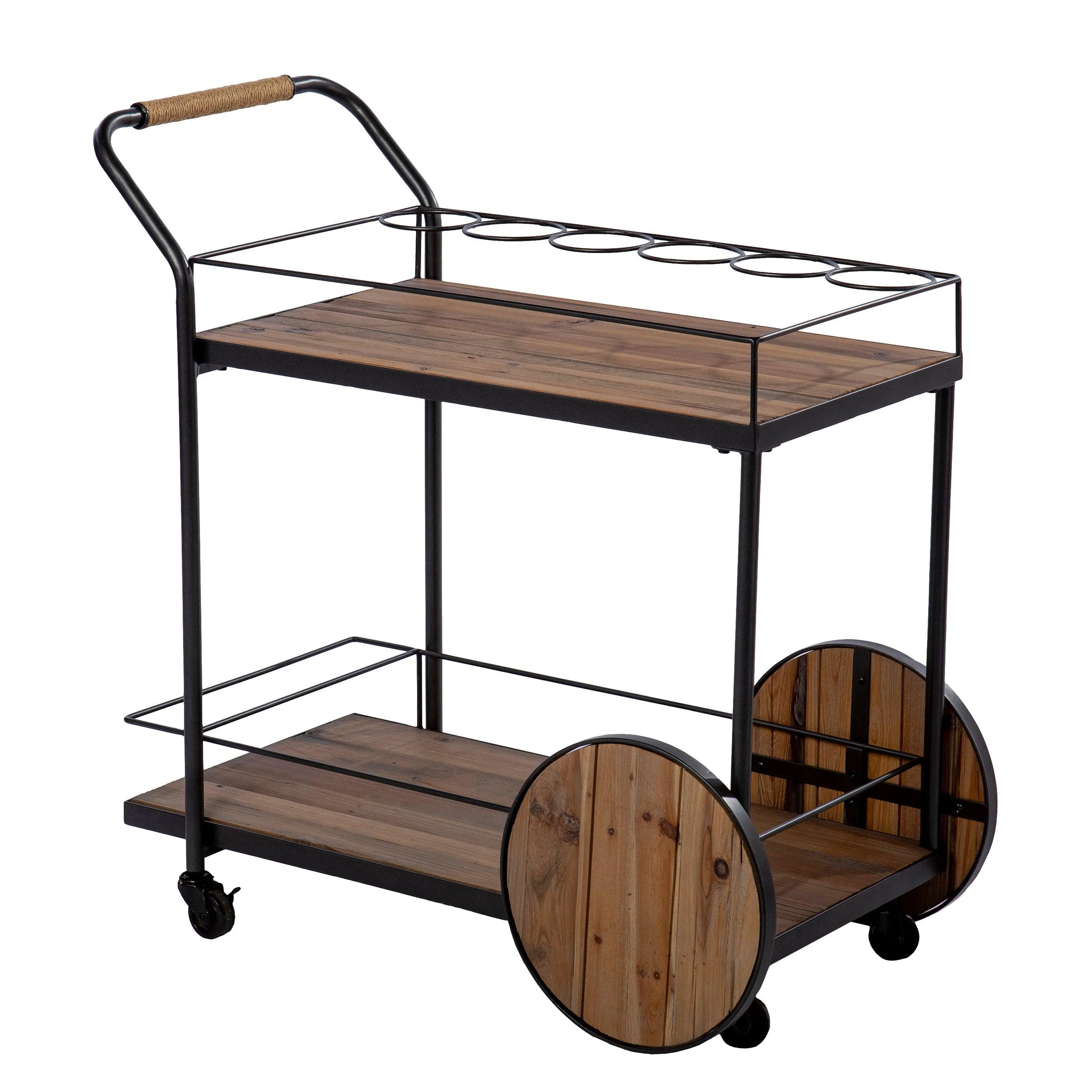 Pemton Reclaimed Wood Bar Cart - Frankwebs
