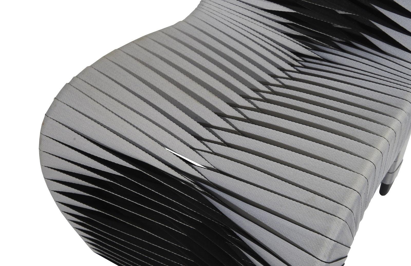 Seat Belt Dining Chair, Gray/Black - Frankwebs