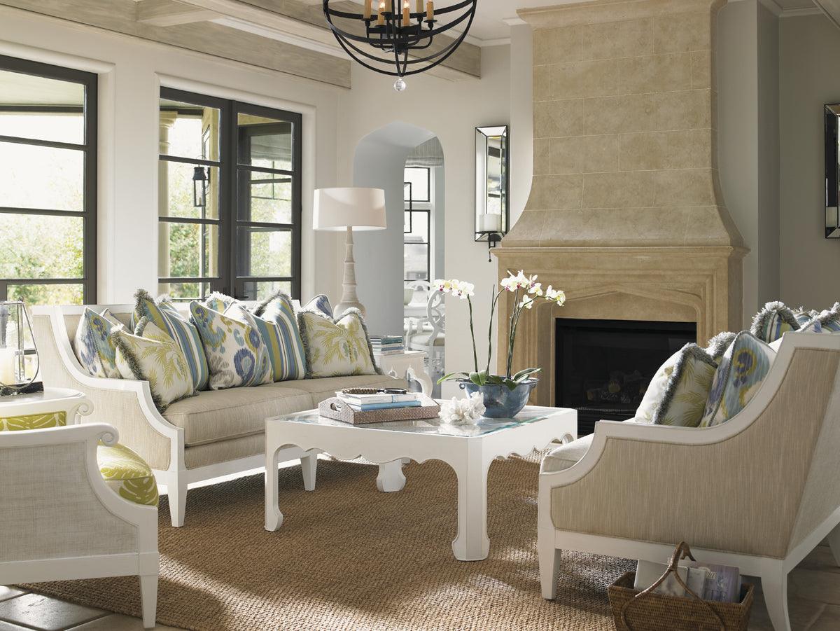 Ivory Key Cassava Cocktail Table With Glass Insert - Frankwebs