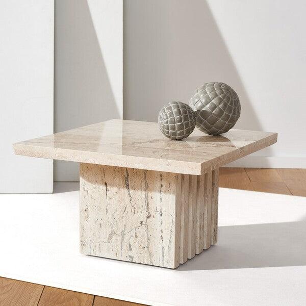 OLIVIA SQUARE MARBLE ACCENT TABLE - Frankwebs