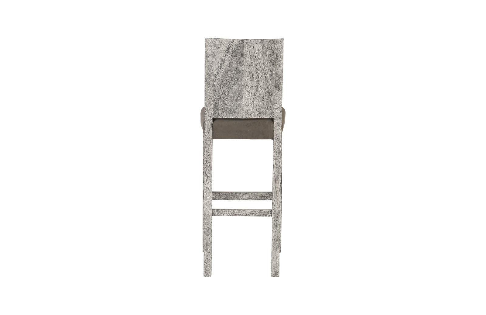 Ophelia Bar Stool, Chamcha Wood, Gray Stone Finish - Frankwebs