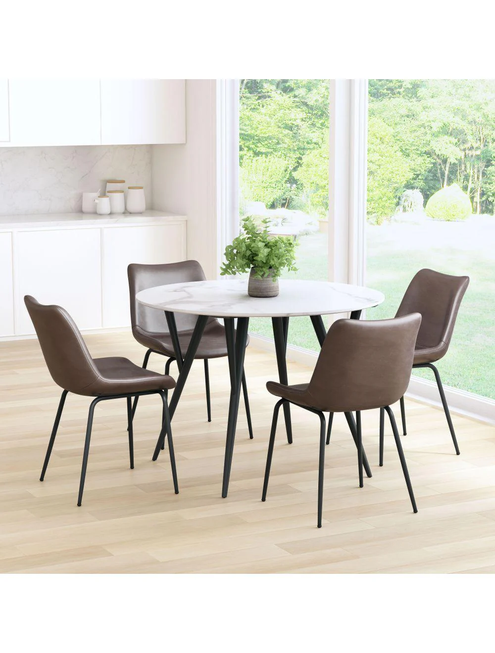 Byron Dining Chair (Set of 2) Brown - Frankwebs