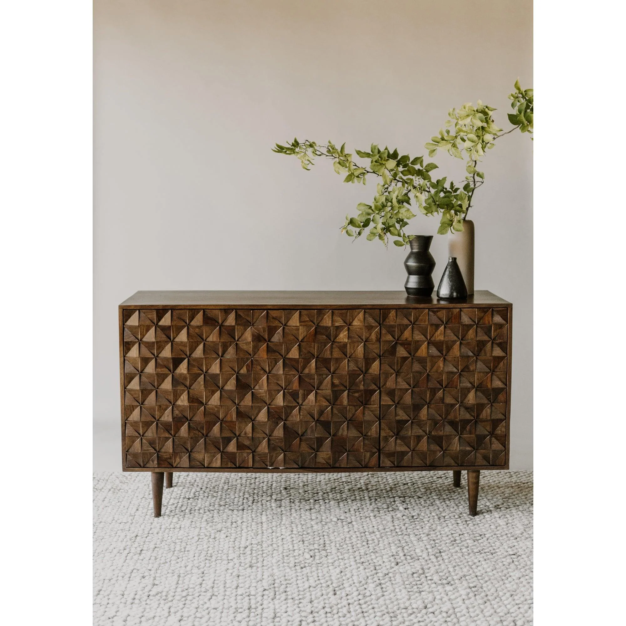 Pablo 3 Door Sideboard Brown - Frankwebs